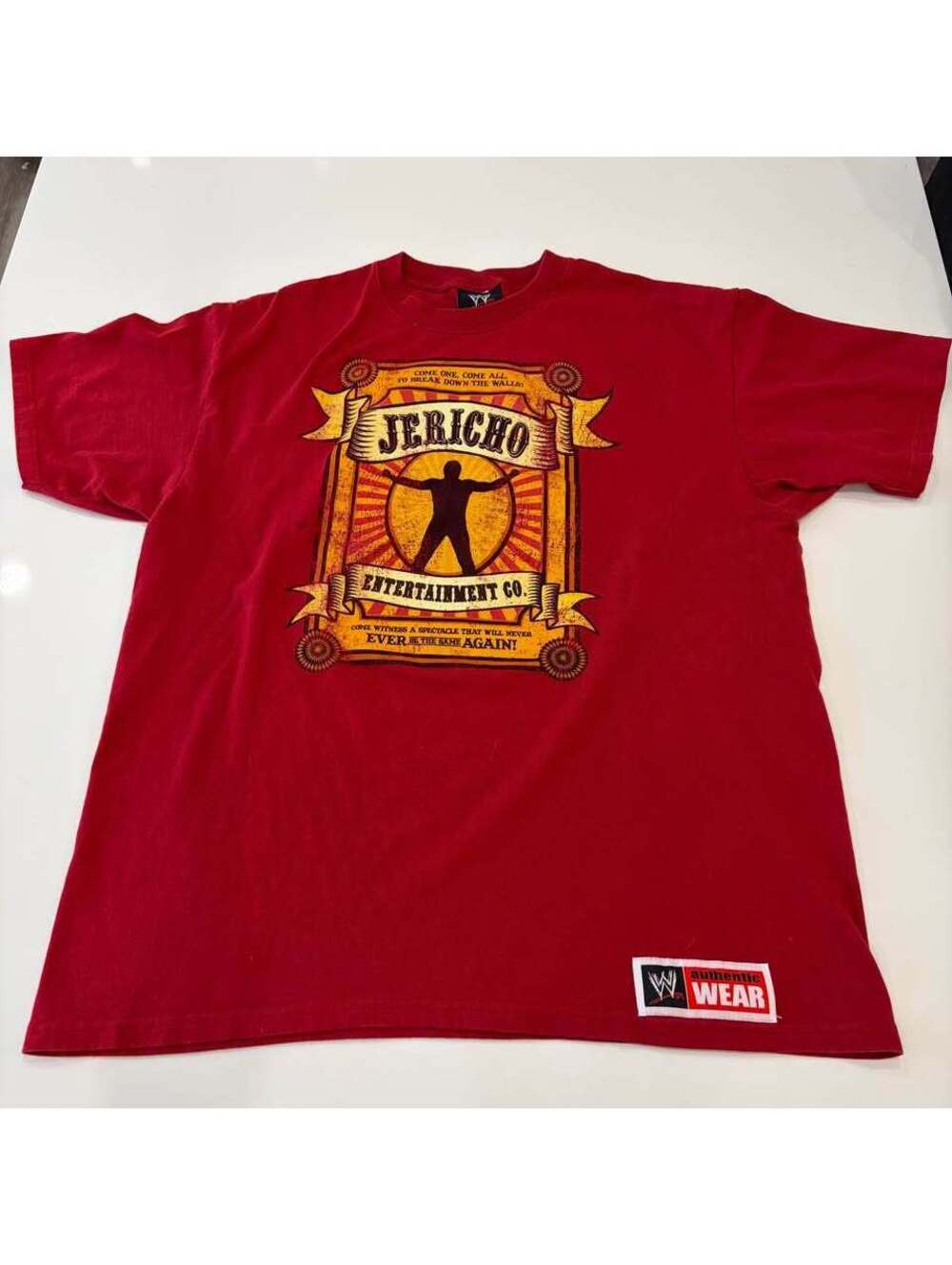 Vintage WWE Chris Jericho Red T-Shirt Size XL